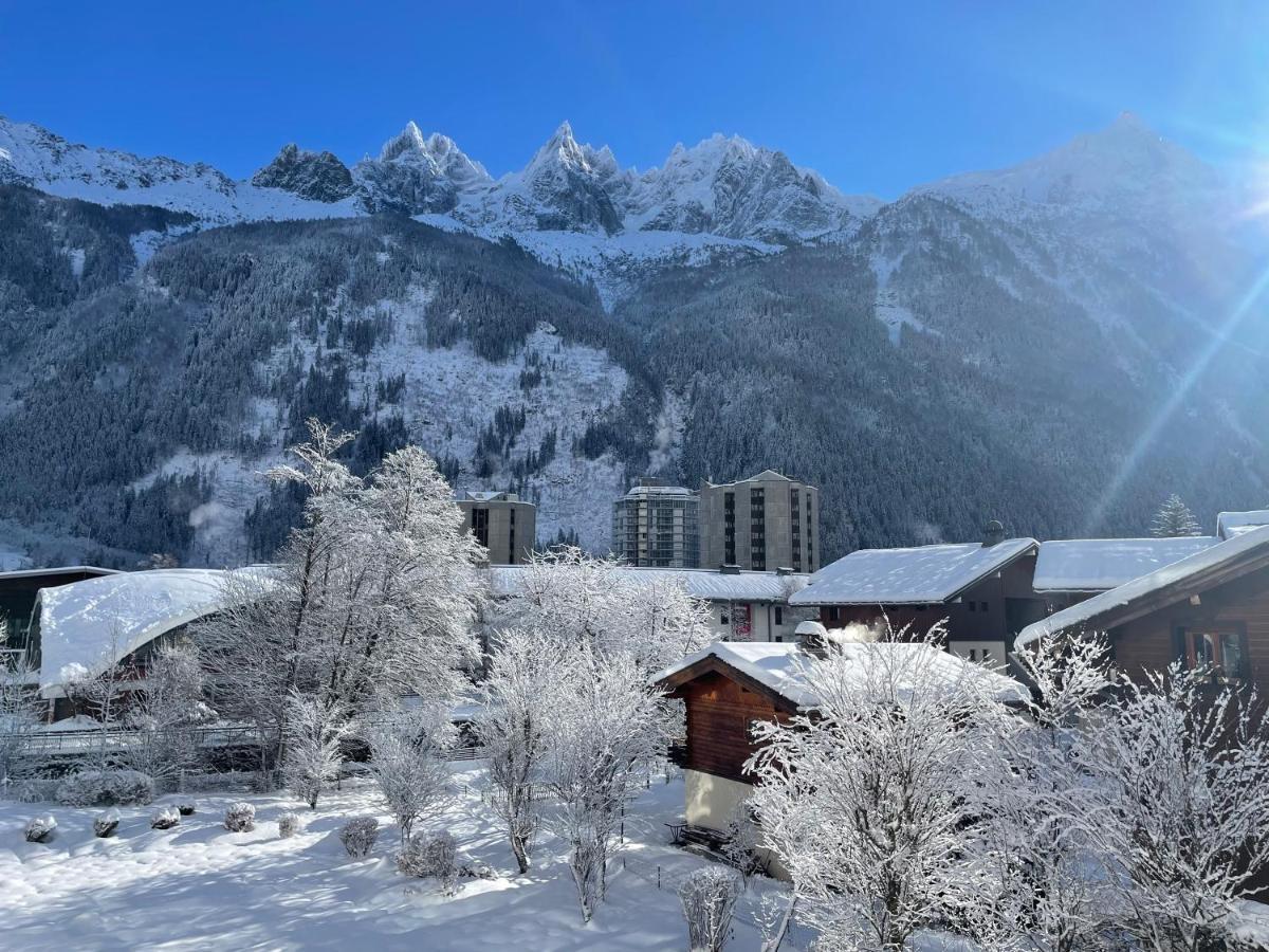 Apartament Z Widokiem Na Mt Blanc Apartman Chamonix Kültér fotó