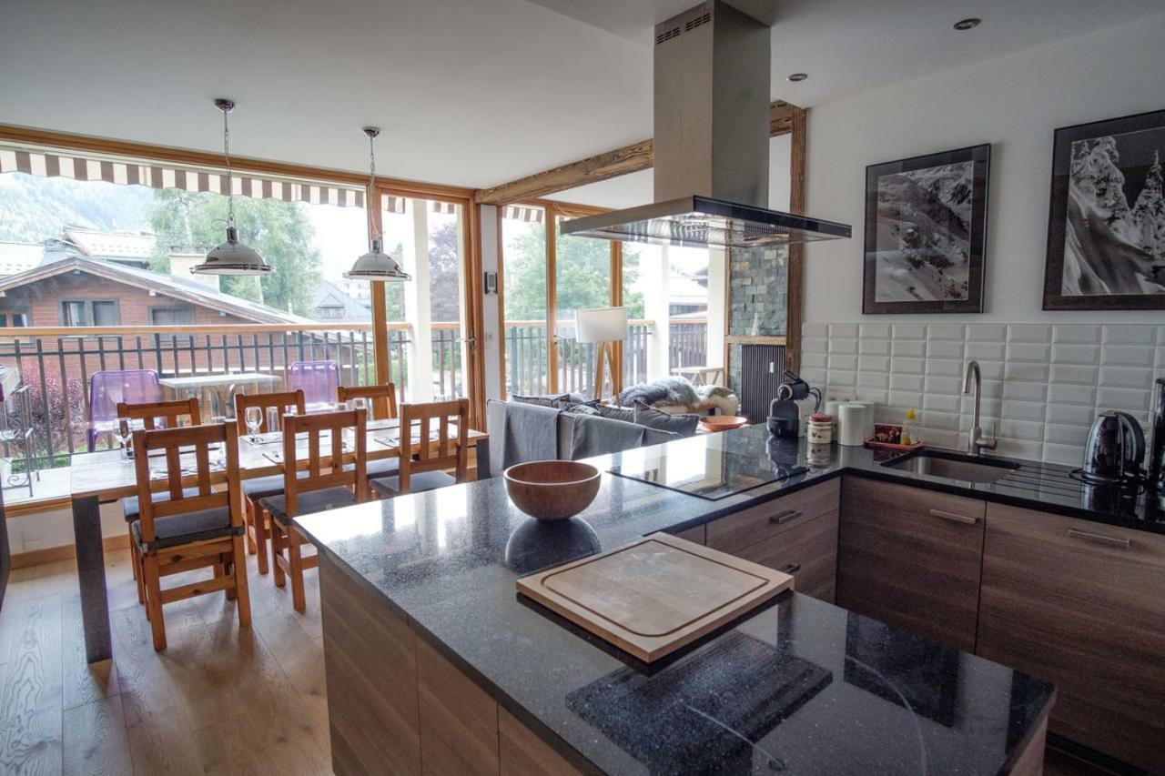 Apartament Z Widokiem Na Mt Blanc Apartman Chamonix Kültér fotó